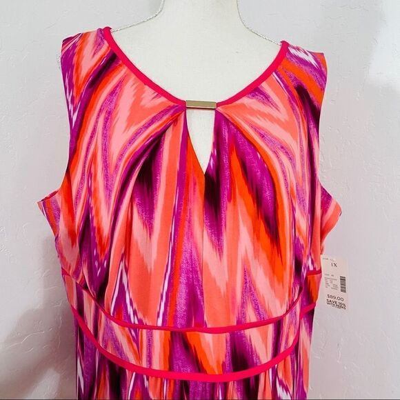 NWT Catherines Multi-Colored Maxi Dress Size 1X - Picture 5 of 11